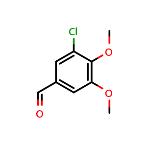 Chemical structure of 3-chloro-4,5-dimethoxybenzaldehyde , CAS 18268-68-3, AChemBlock X186094