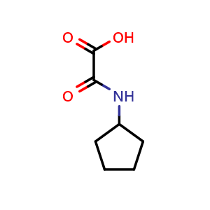 Chemical structure of (Cyclopentylamino)(oxo)acetic Acid , CAS 183235-80-5, AChemBlock X186095