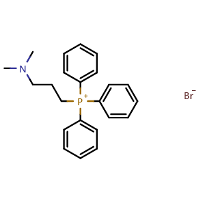 Chemical structure of (3-Dimethylamino)propyltriphenylphosphonium bromide , CAS 18355-96-9, AChemBlock X186097