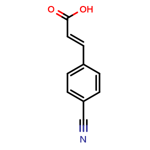 Chemical structure of 4-Cyanocinnamic acid , CAS 18664-39-6, AChemBlock X186109