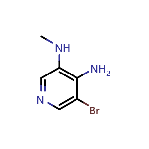 Chemical structure of 5-Bromo-N3-methyl-3,4-pyridinediamine , CAS 1923301-32-9, AChemBlock X186131