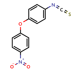 Chemical structure of 4-isothiocyanato-4'-nitrodiphenyl ether , CAS 19881-18-6, AChemBlock X186152