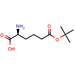 Chemical structure of L-2-Aminohexanedioicacid-d-t-butyl ester , CAS 201354-26-9, AChemBlock X186156