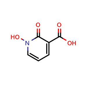 Chemical structure of 1,2-Dihydro-1-hydroxy-2-oxo-pyridin-3-carboxylic acid , CAS 202118-70-5, AChemBlock X186158