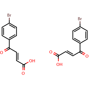 Chemical structure of 4-(4-bromophenyl)-4-oxobut-2-enoic acid , CAS 20972-38-7, AChemBlock X186185
