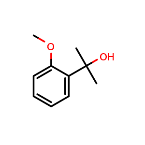 Chemical structure of 2-(2-Methoxyphenyl)-2-propanol , CAS 21022-73-1, AChemBlock X186188