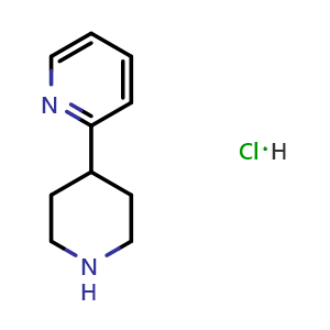 Chemical structure of 2-(Piperidin-4-yl)pyridine hydrochloride , CAS 216688-64-1, AChemBlock X186208