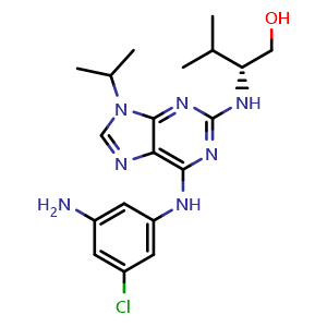 Chemical structure of Aminopurvalanol A , CAS 220792-57-4, AChemBlock X186217
