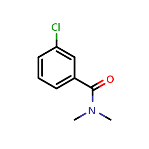 Chemical structure of N,N-dimethyl-m-chloro-benzamide , CAS 24167-52-0, AChemBlock X186273