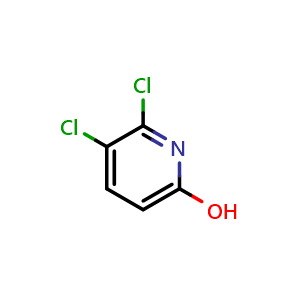 Chemical structure of 2,3-dichloro-6-hydroxypyridine , CAS 24525-63-1, AChemBlock X186287