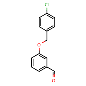 Chemical structure of 3-(4-chloro-benzyloxy)-benzaldehyde , CAS 24550-39-8, AChemBlock X186289