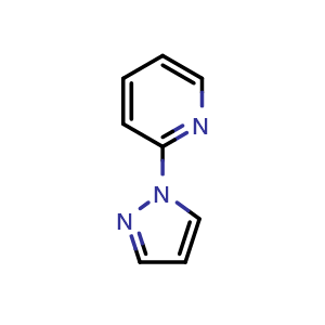 Chemical structure of 2-Pyrazol-1-yl-pyridine , CAS 25700-11-2, AChemBlock X186312