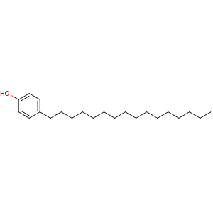Chemical structure of 4-hexadecylphenol , CAS 2589-78-8, AChemBlock X186320