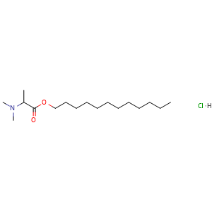 Chemical structure of dodecyl 2-(dimethylamino)propanoate,hydrochloride , CAS 259685-49-9, AChemBlock X186322