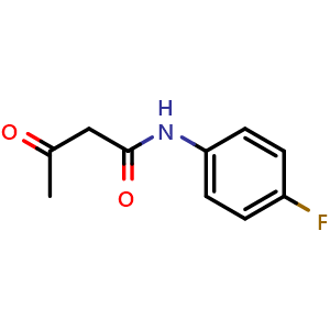 Chemical structure of N-(4-fluoro-phenyl)-3-oxo-butyramide , CAS 2713-85-1, AChemBlock X186340