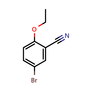 Chemical structure of 5-bromo-2-ethoxy-benzonitrile , CAS 279263-03-5, AChemBlock X186355