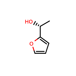 Chemical structure of (+)-(R)-1-(furan-2-yl)ethanol , CAS 27948-61-4, AChemBlock X186356