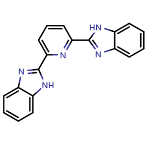 Chemical structure of 2,6-di(1H-benzo[d]imidazol-2-yl)pyridine , CAS 28020-73-7, AChemBlock X186358