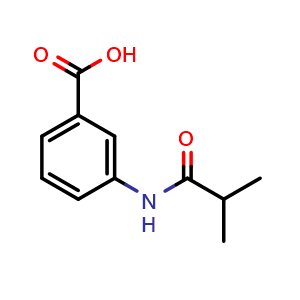 Chemical structure of 3-(Isobutyrylamino)benzoic acid , CAS 28533-44-0, AChemBlock X186370