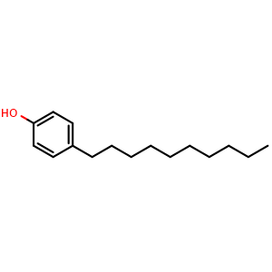 Chemical structure of 4-n-decylphenol , CAS 2985-57-1, AChemBlock X186382