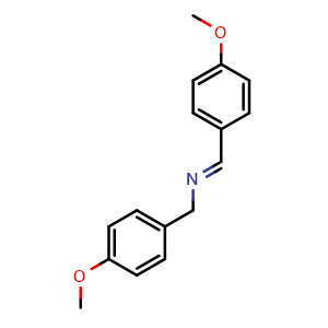 Chemical structure of N-(4-methoxybenzylidiene)-1-(4-methoxyphenyl)methanamine , CAS 3261-60-7, AChemBlock X186418