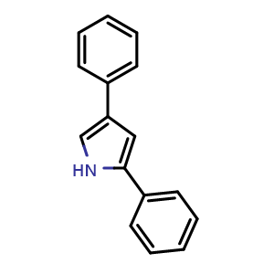 Chemical structure of 2,4-Diphenylpyrrole , CAS 3274-56-4, AChemBlock X186420
