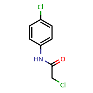 Chemical structure of N-(4-Chlorophenyl)-2-chloroacetamide , CAS 3289-75-6, AChemBlock X186422