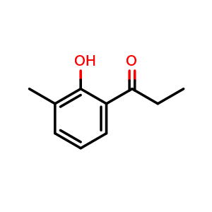 Chemical structure of 1-(2-hydroxy-3-methylphenyl)propan-1-one , CAS 3338-15-6, AChemBlock X186432