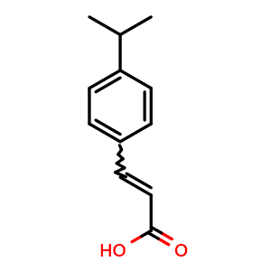 Chemical structure of 4-isopropylcinnamic acid , CAS 3368-21-6, AChemBlock X186438