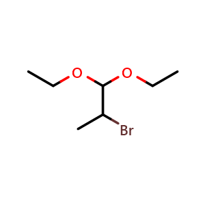Chemical structure of 2-Bromopriopionaldehyde diethyl acetyl , CAS 3400-55-3, AChemBlock X186443