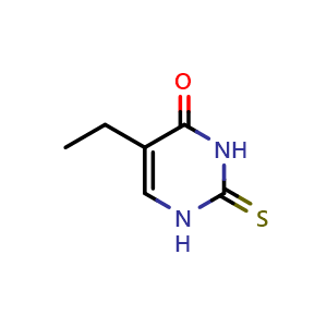 Chemical structure of 5-Ethyl-2-thiouracil , CAS 34171-37-4, AChemBlock X186447