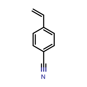 Chemical structure of 4-ethenylbenzonitrile , CAS 3435-51-6, AChemBlock X186454
