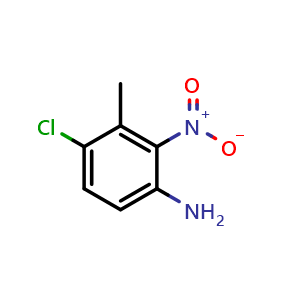 Chemical structure of 4-chloro-3-methyl-2-nitroaniline , CAS 344749-20-8, AChemBlock X186458