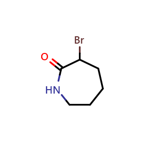 Chemical structure of 3-Bromoazepan-2-one , CAS 3457-66-7, AChemBlock X186460