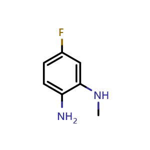 Chemical structure of 4-fluoro-2-N-methylamino-aniline , CAS 348133-46-0, AChemBlock X186463