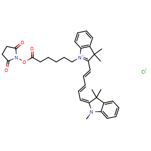 Chemical structure of Cy5-NHS ester , CAS 350686-88-3, AChemBlock X186469