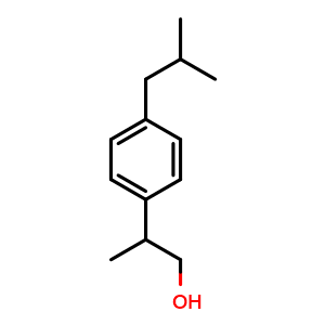 Chemical structure of (2RS)-2-(4-ISOBUTYLPHENYL)PROPAN-1-OL , CAS 36039-36-8, AChemBlock X186483