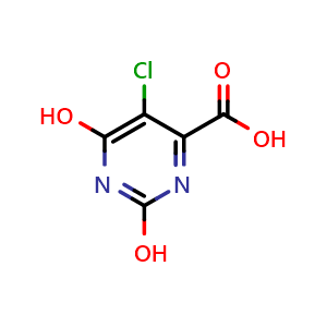 Chemical structure of 5-Chloro-2,6-dihydroxy-4-pyrimidinecarboxylicacid , CAS 36313-98-1, AChemBlock X186488