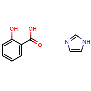 Chemical structure of 1H-imidazole 2-hydroxybenzoate , CAS 36364-49-5, AChemBlock X186489