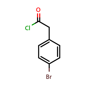 Chemical structure of 4-Bromophenylacetyl chloride , CAS 37859-24-8, AChemBlock X186505