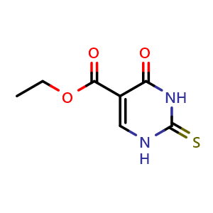 Chemical structure of 5-Carbethoxy-2-thiouracil , CAS 38026-46-9, AChemBlock X186509
