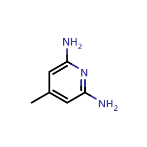 Chemical structure of 4-Methyl-2,6-pyridinediamine , CAS 38439-33-7, AChemBlock X186518