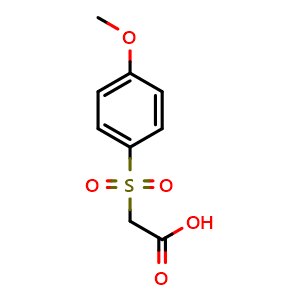 Chemical structure of (4-Methoxy-benzenesulfonyl)-acetic acid , CAS 3937-99-3, AChemBlock X186535