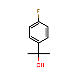 Chemical structure of 2-(4-Fluorophenyl)-2-propanol , CAS 402-41-5, AChemBlock X186545