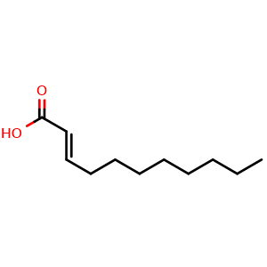 Chemical structure of 2-Undecenoic acid , CAS 4189-02-0, AChemBlock X186569
