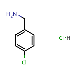 Chemical structure of 4-chlorobenzylaminehydrochloride , CAS 42365-43-5, AChemBlock X186573