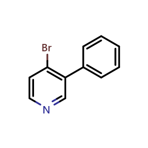 Chemical structure of 4-Bromo-3-phenylpyridine , CAS 440112-20-9, AChemBlock X186587
