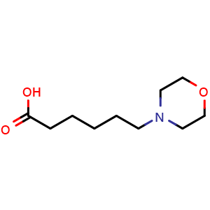 Chemical structure of 6-Morpholinohexanoic acid , CAS 4432-39-7, AChemBlock X186589