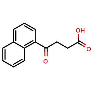 Chemical structure of 4-(naphthalen-1-yl)-4-oxobutanoic acid , CAS 4653-13-8, AChemBlock X186597