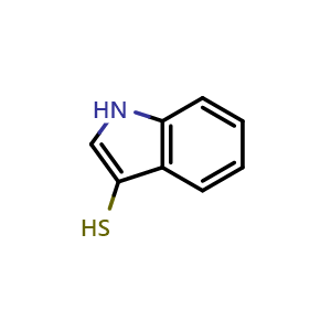 Chemical structure of 3-Mercaptoindole , CAS 480-94-4, AChemBlock X186608